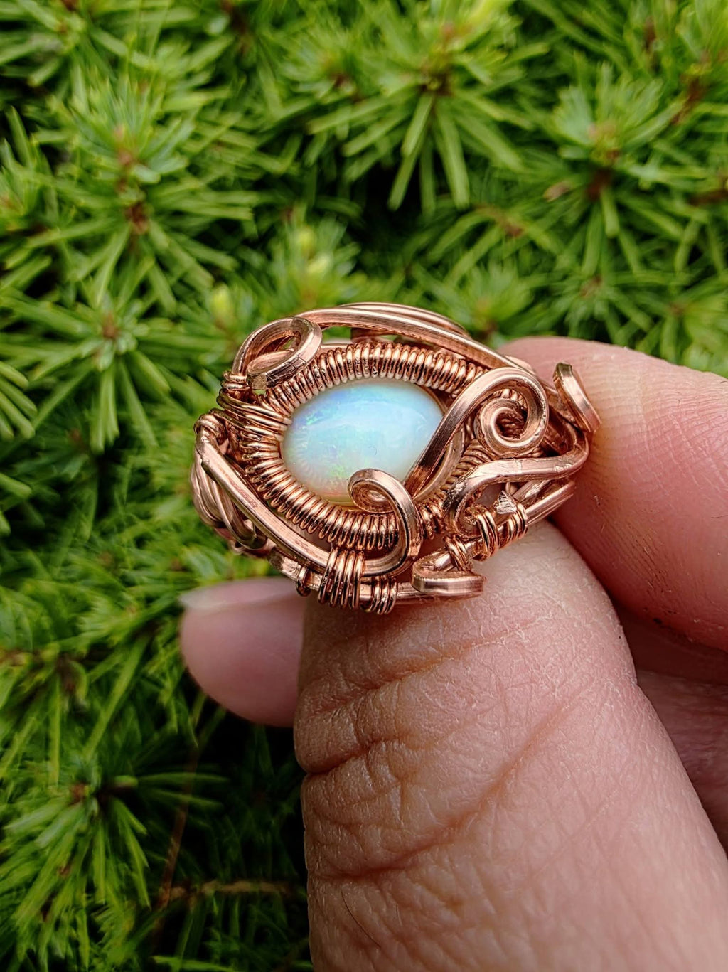 Opal eye ring