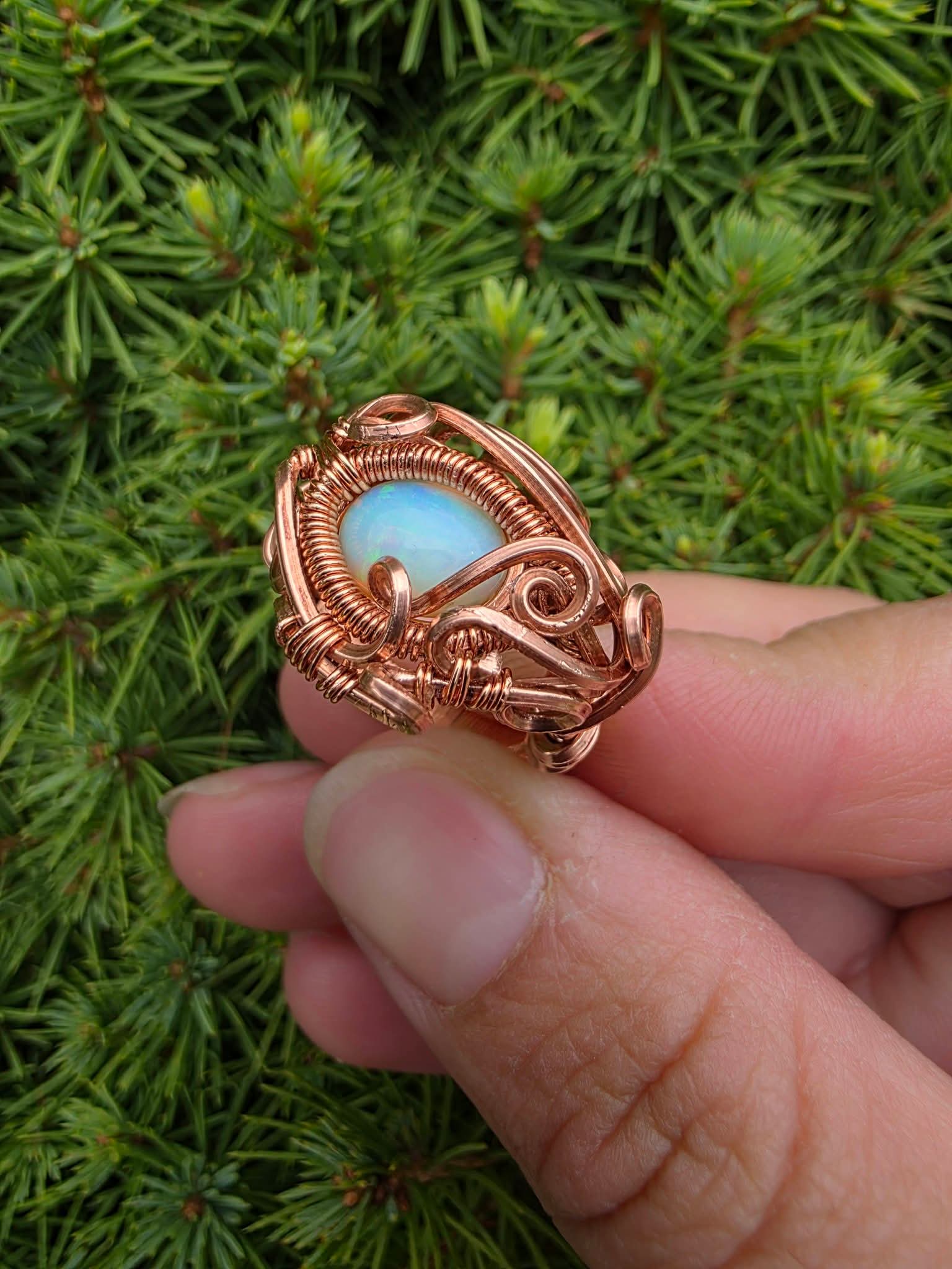 Opal eye ring