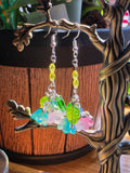 Glass flower earrings