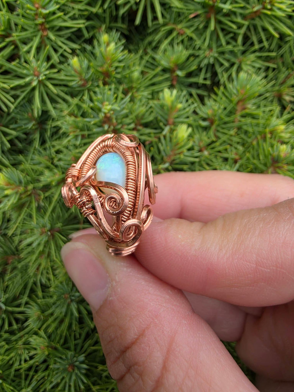 Opal eye ring