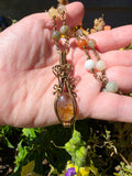 Rutila quartz crystal pendant & necklace