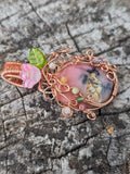 Pink opal pendant